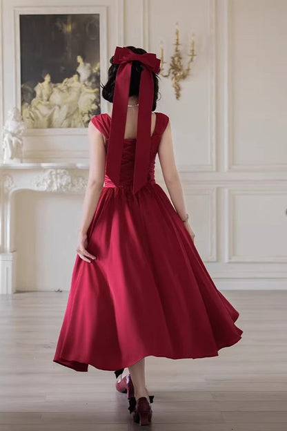 Fishbone Vintage Elegant Jumper Dress Set - Red With Love