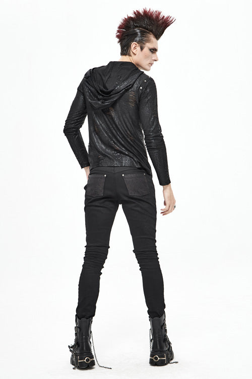 Gothic Layered Look Slim Fit Pants