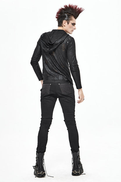 Gothic Layered Look Slim Fit Pants