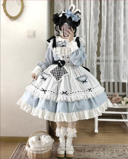Alice In Wonderland Asymmetrical Retro Lolita Dress MK19189