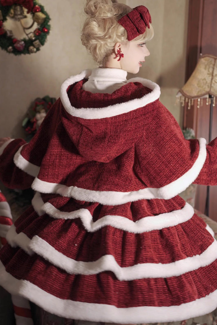 Christmas Carol Triple-Layered Bowknot Sweet Lolita JSK Gown