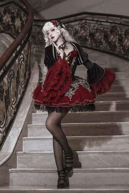 Blood Clan Feast Embroidery Lace Gothic Lolita JSK