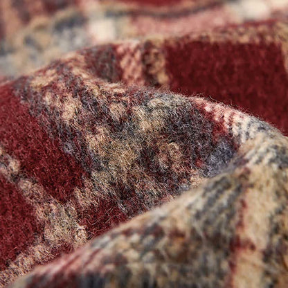 Plaid Knot Skirt Print Sweater Set Pleated Bow