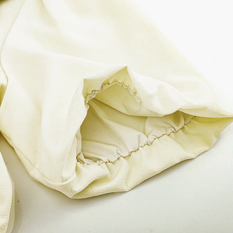 Two Top Pants Bow Pieces Green Casual