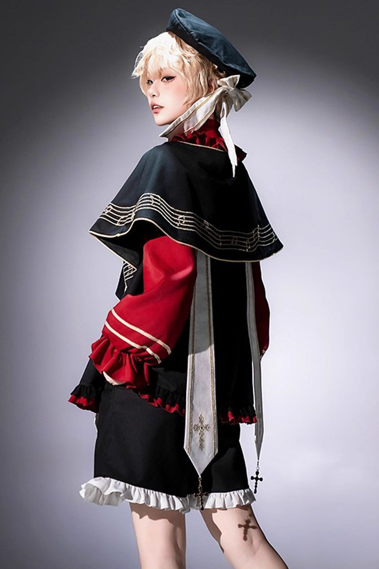 Church Choir Ouji Prince Lolita Set, Gothic Elegance - Noir