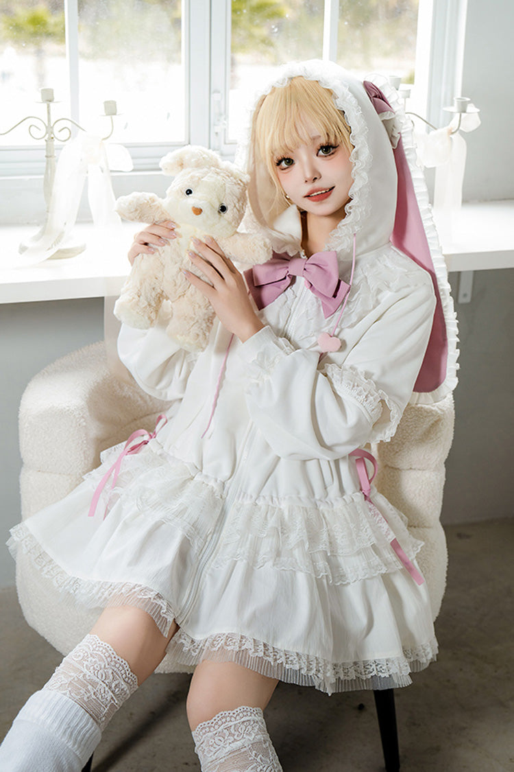 Hooded Lace Sweet Lolita Coat Set