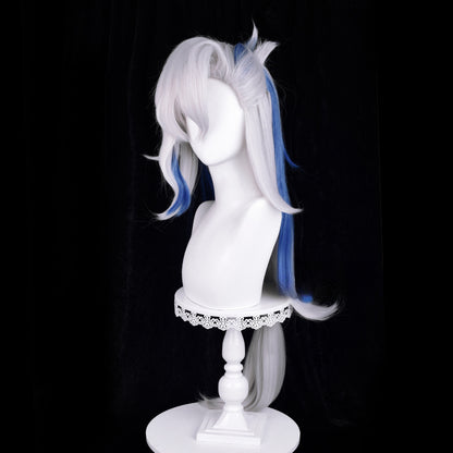 Genshin Impact Neuvillette White with Blue Cosplay Wig ON1310