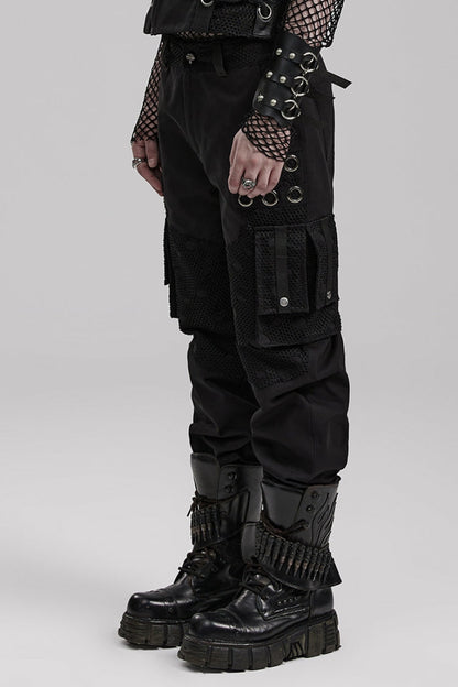 Steampunk Trousers with Metal Ring Embellishments