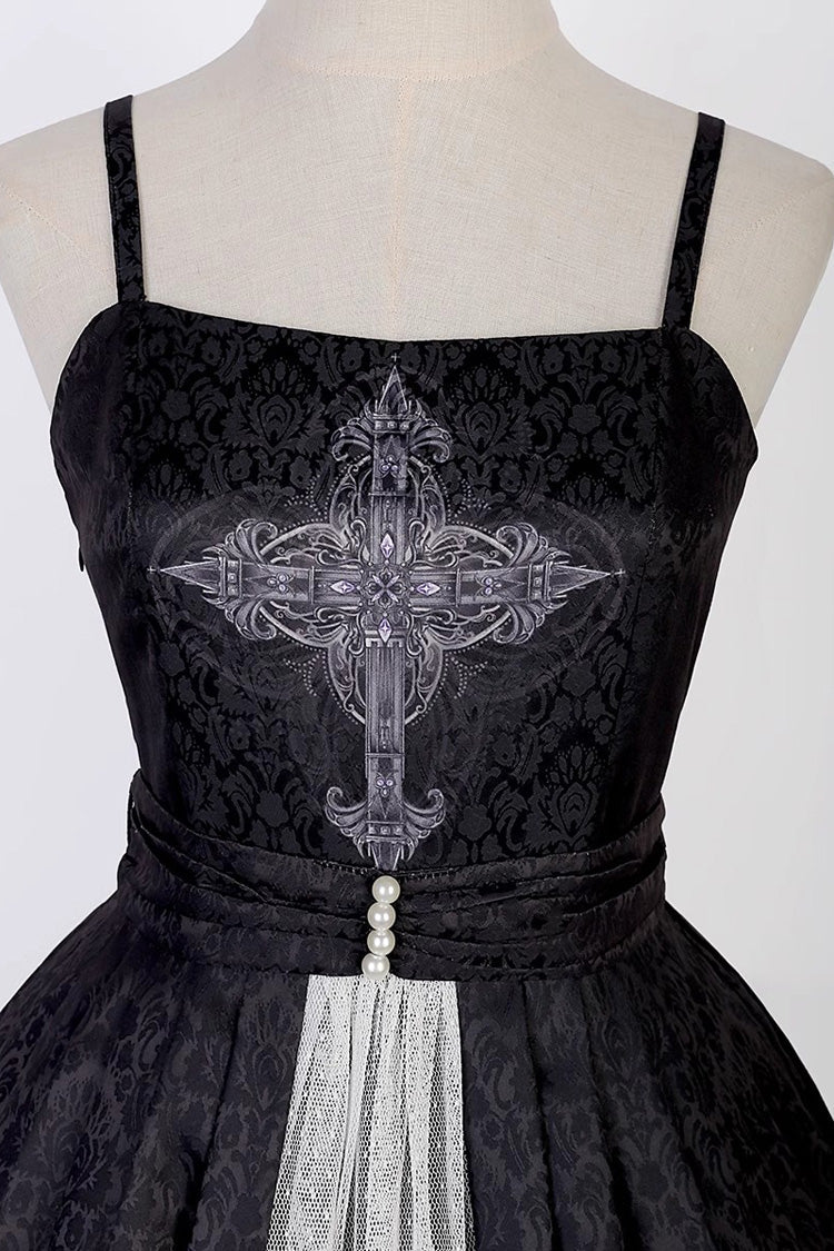 Vintage Lolita JSK Dress with Lace Print