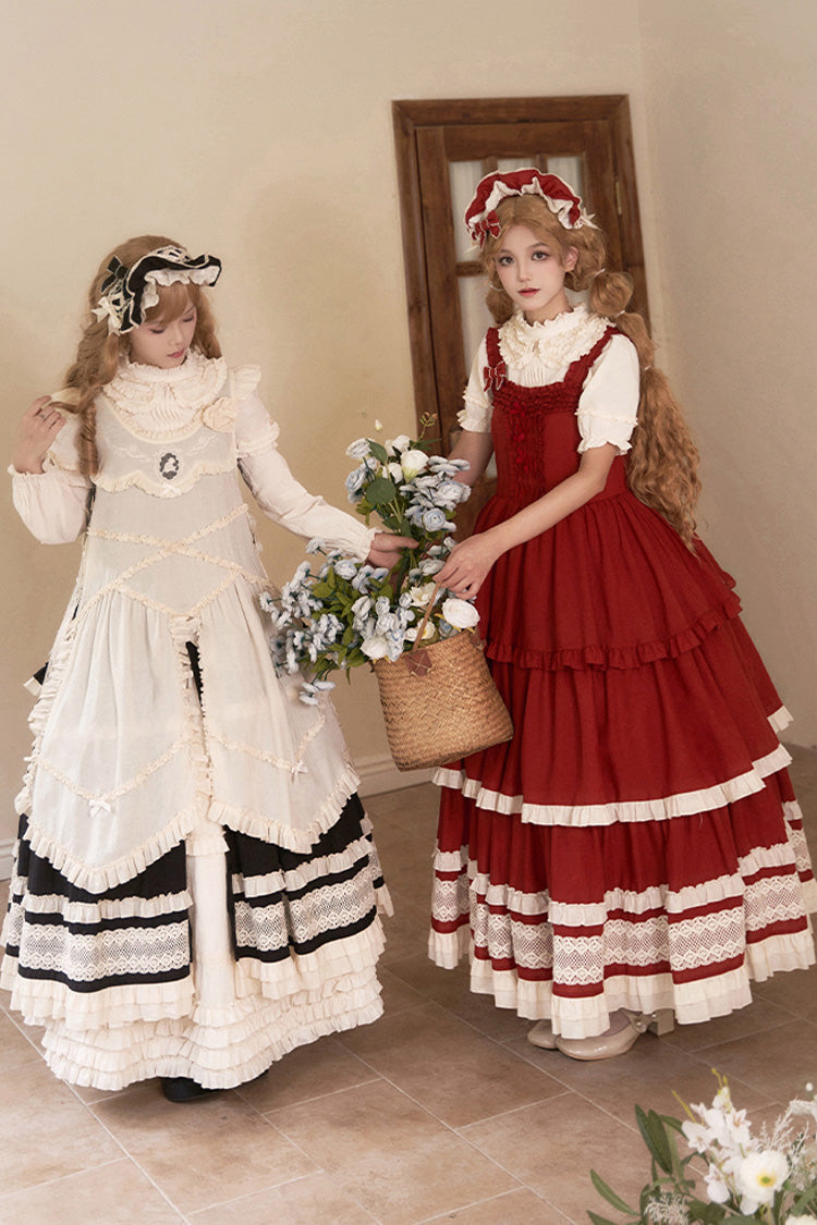 Lily Multi-Layered Ruffle Lace Classic Elegant Lolita Jsk Dress