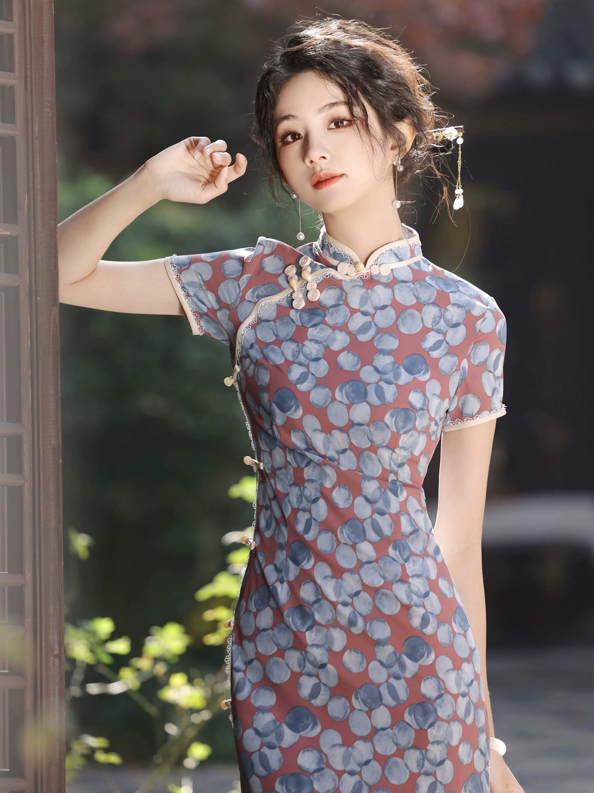 Retro Floral Cheongsam Dress