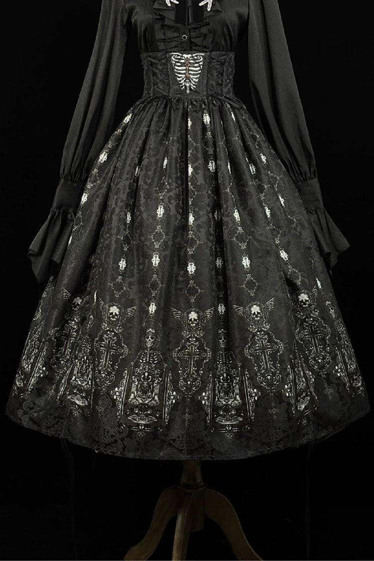 Printed Boned Elegant Gothic Skirt