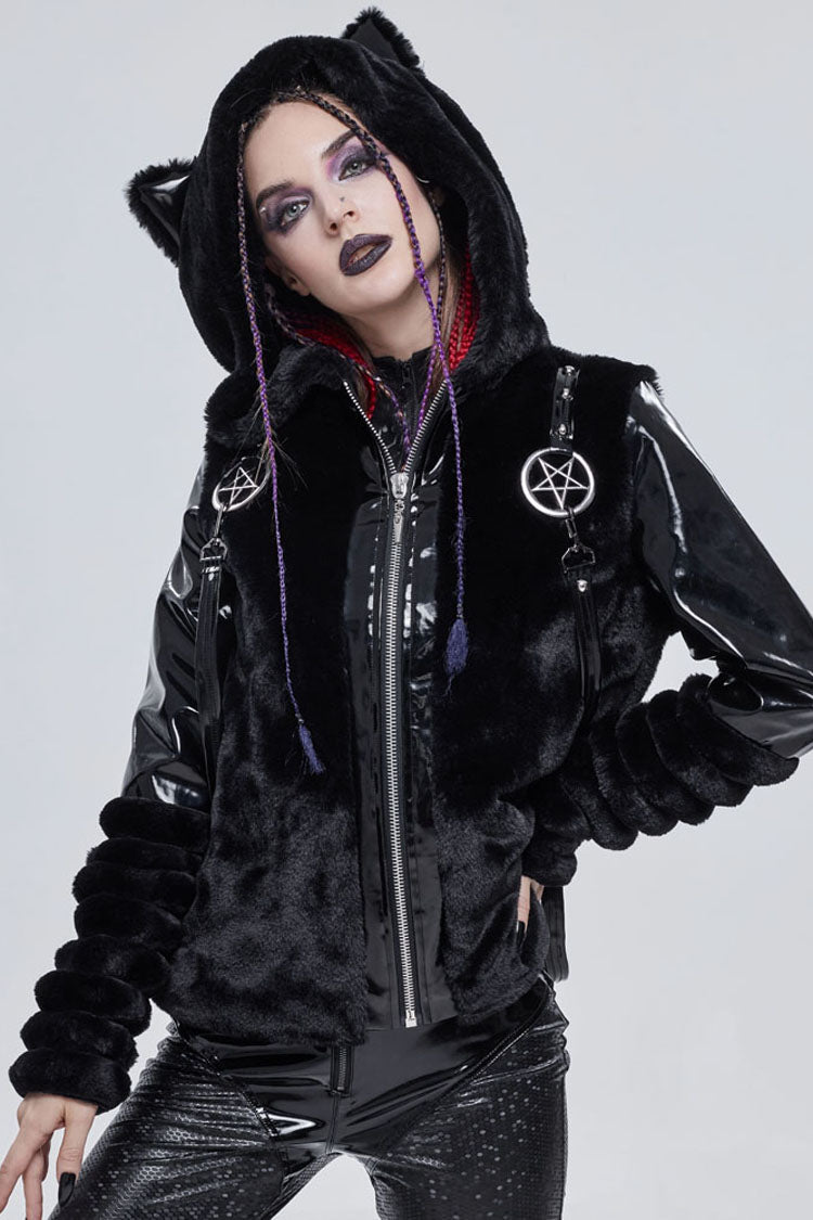 Womens Coat with Star Belt and Cat Ears