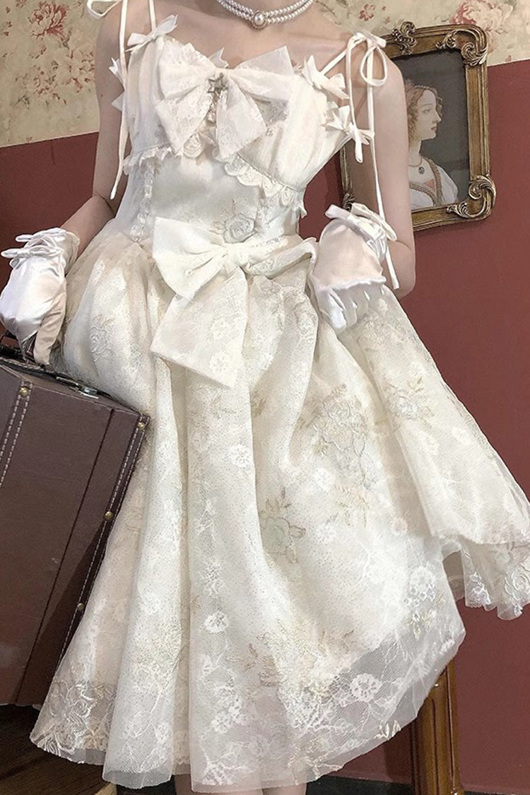 Embroidered Hanayome Bow Sweet JSK Dress