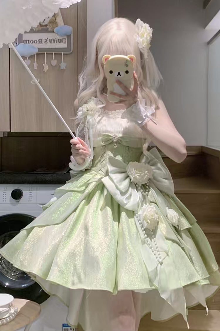Emerald Hanayome Bow Princess Lolita JSK - Rose Heart