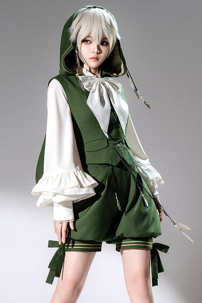 Emerald Rabbit Feather Sweet Prince Handsome Ouji Lolita Vest