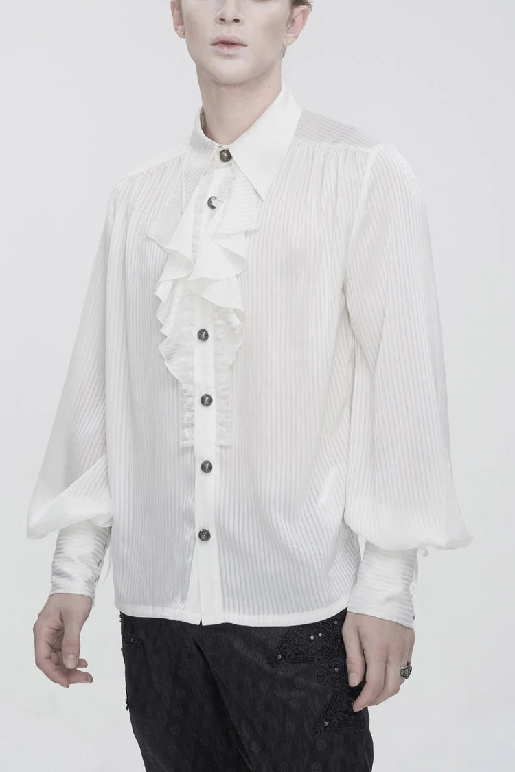 Ruffled Lace Gothic Men's Shirt