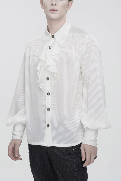 Ruffled Lace Gothic Men's Shirt