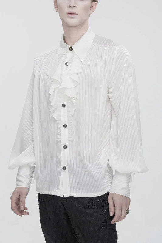 Ruffled Lace Gothic Men's Shirt