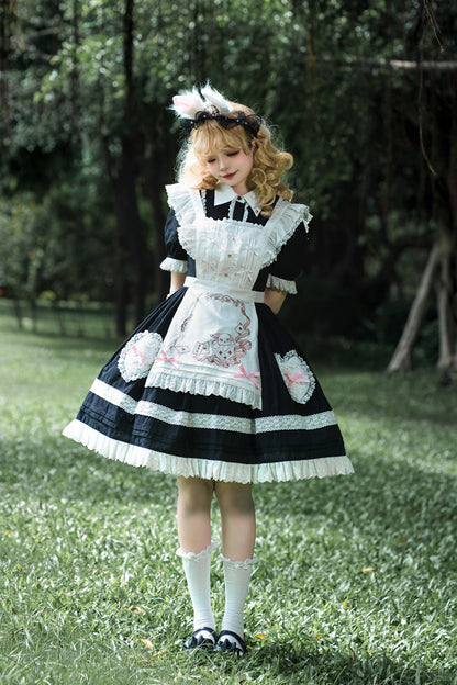 Sweet Princess Lolita JSK Dress with Ruffle Lace Sleeves