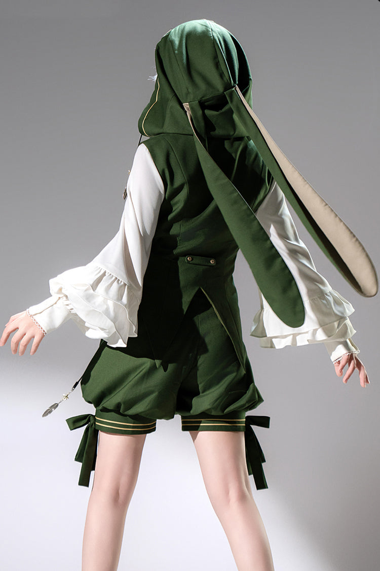 Emerald Rabbit Feather Sweet Prince Handsome Ouji Lolita Vest