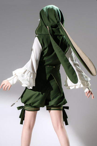 Emerald Rabbit Feather Sweet Prince Handsome Ouji Lolita Vest