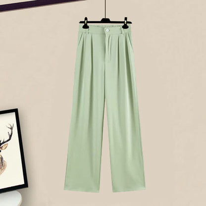 Flower Lapel Casual Shirt Coorblock Stripe Pants