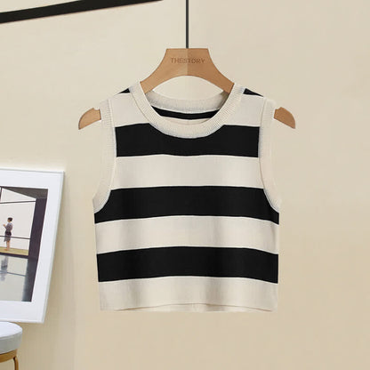 Pants Set Top Stripe Casual