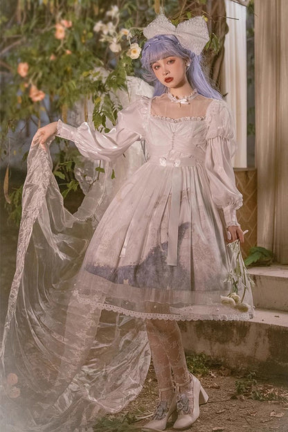 Lantern Sleeve Ruffle Sweet Lolita JSK Gown