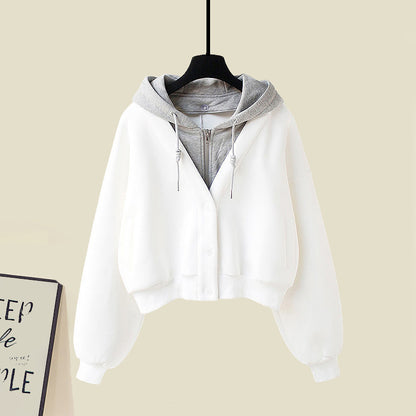 Dress Colorblock Hoodie Slip Knit