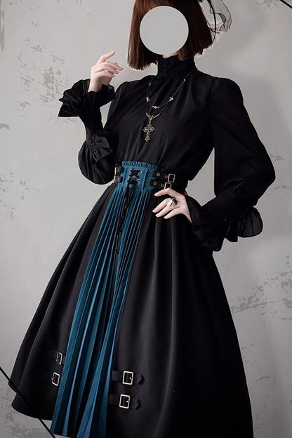 Black Blue Dawn Keeper Lolita Skirt
