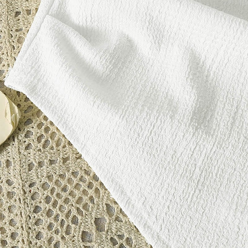 Pleated Buckle Lace-up Shirt Vintage Skirt