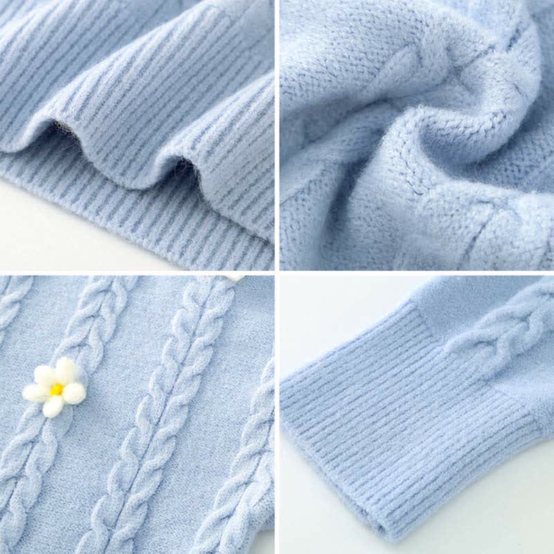 Sweater Blossom Tulle Decor Skirt