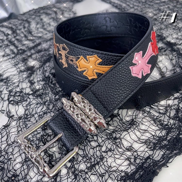 Black Cross Punk Waist Belt