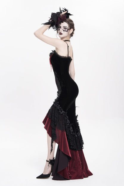 Off Shoulder Sleeveless Hanayome Embroidered Lace Gothic Jsk Dress