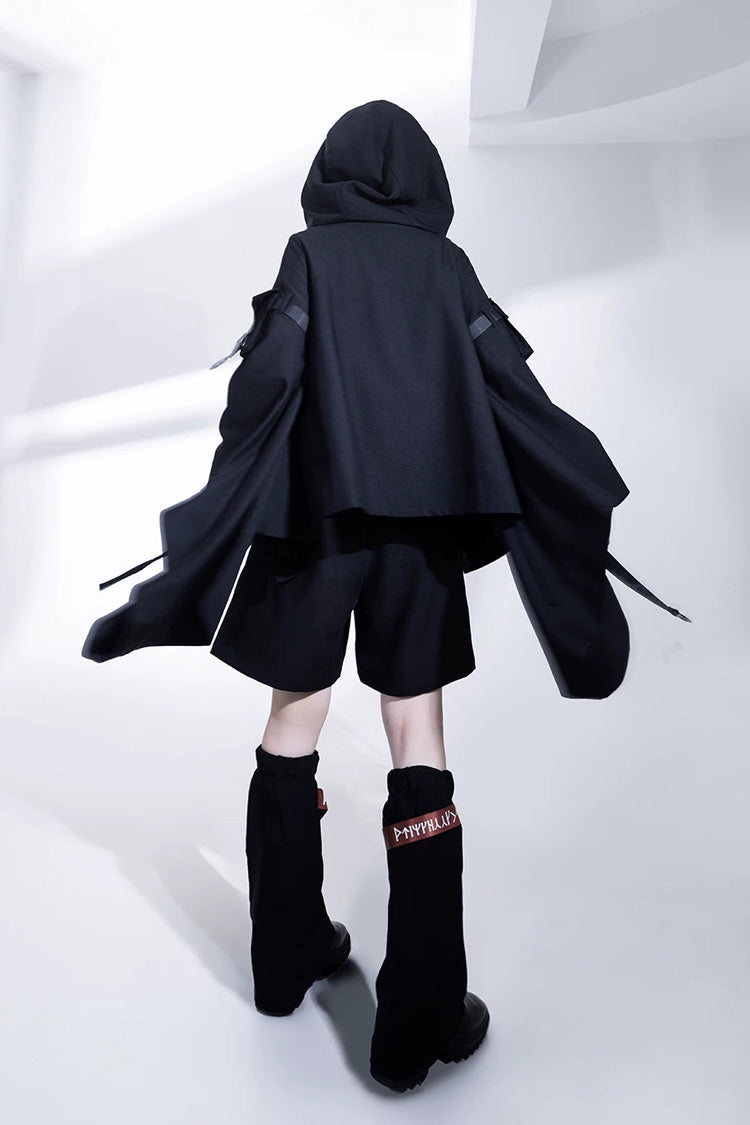 Stand Collar Long-Sleeve Gothic Prince Ouji Shorts Set