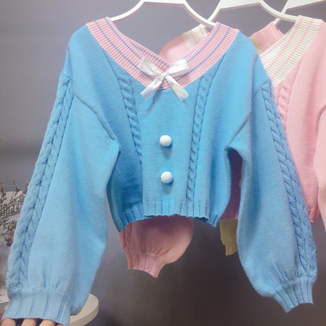 SpreePicky Sweet Bow Short Sweater SP13315