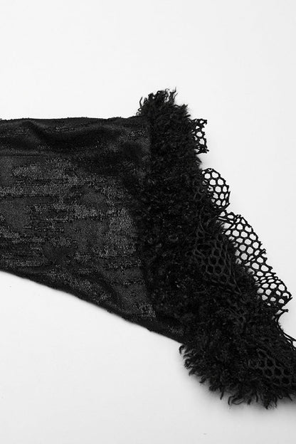 Gothic Dress with Cutout Lace and Mesh Panels