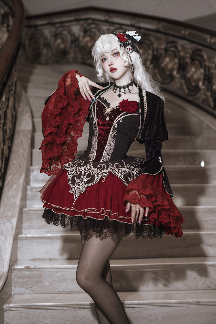 Blood Clan Feast Embroidery Lace Gothic Lolita JSK
