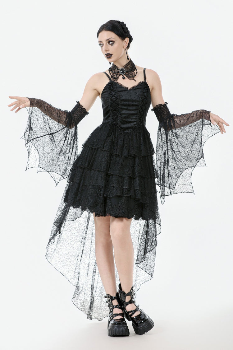 Fishtail Lace Gothic Slip Dress for Graduation