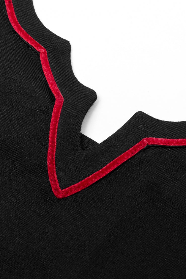 Bat Embroidery Slim Gothic Vest