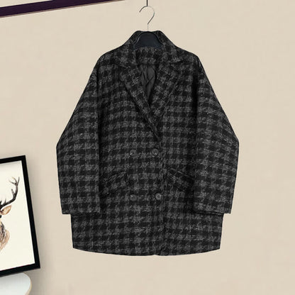 Lattice Blazer Print Lapel Slim Pants T-Shirt Denim Chic