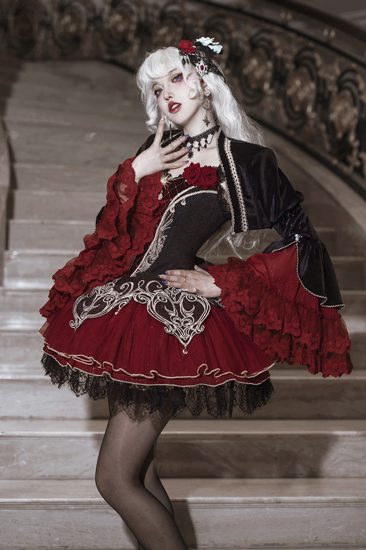 Blood Clan Feast Embroidery Lace Gothic Lolita JSK