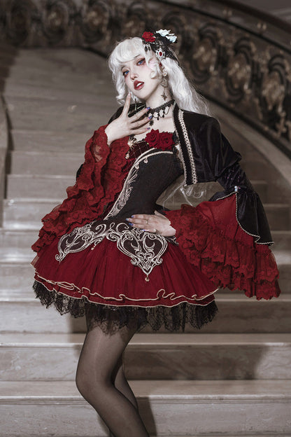 Blood Clan Feast Embroidery Lace Gothic Lolita JSK