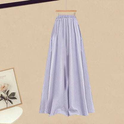 Pantskirt Pieces Top Fake Two Set Two-Piece Plaid