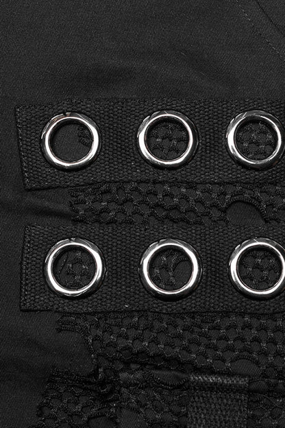 Steampunk Trousers with Metal Ring Embellishments