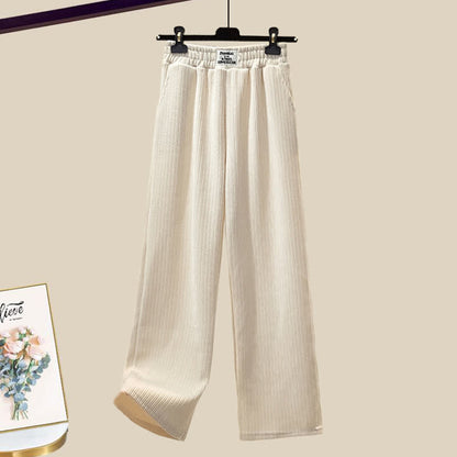 Sqaure Pants Plush Sweater Collar Casual Elegant Knit