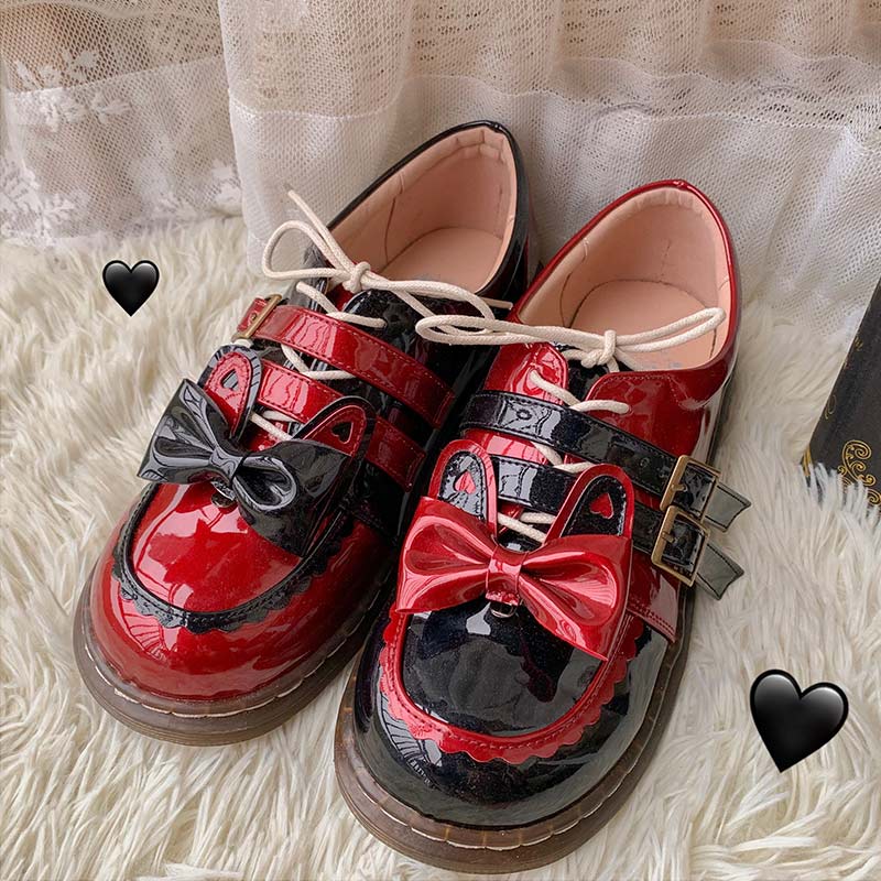 Sweat Lolita Bunny Bow-Knot Lace Up Shoes