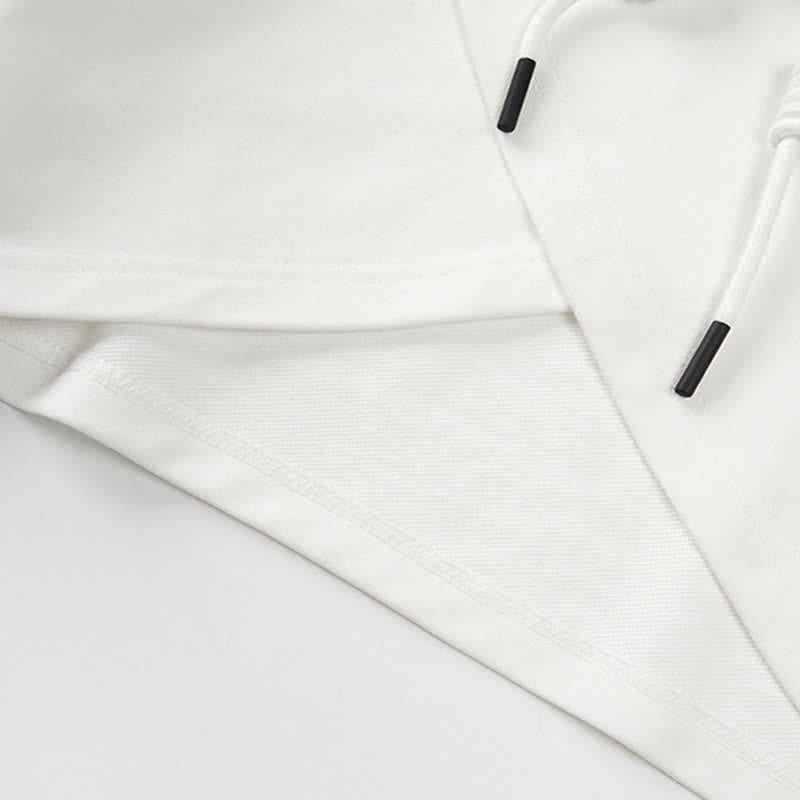 Cross Hoodie Top Crop Chic Pockets Cargo Tank Pants