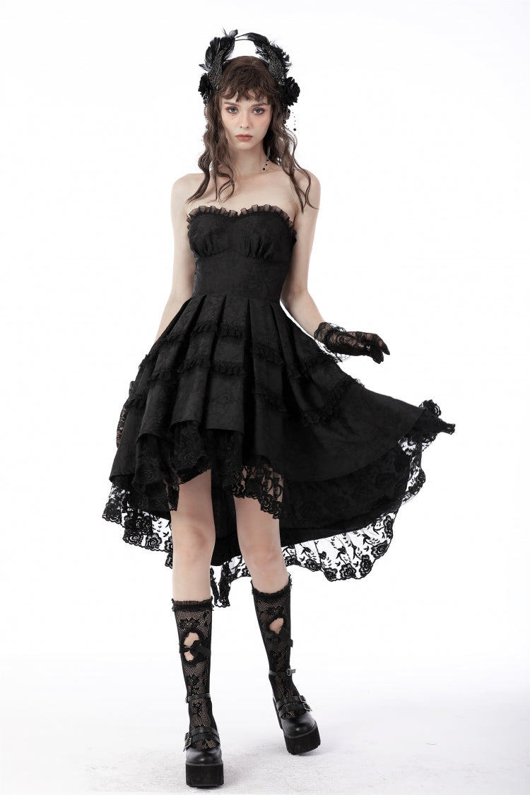High-Low Lace Slip Dress for Weddings and Graduation